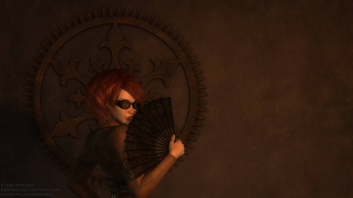 Lady With A Fan - 4K Wallpaper by rrward