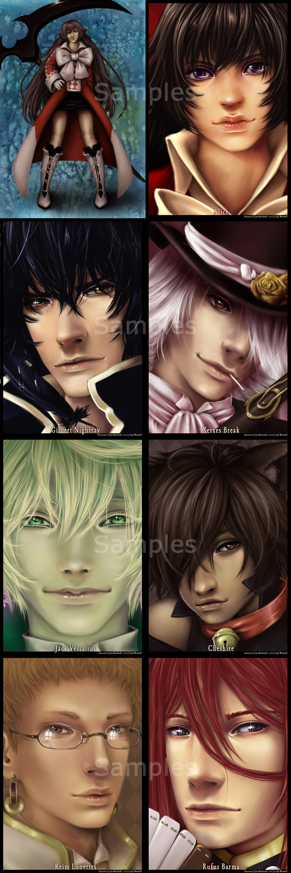 PANDORA HEARTS postcards 1 by Lady-Werewolf
