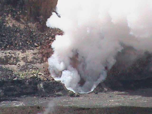 Smoking Volcanic Crater