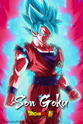 Goku Ssj blue kaioken poster (saiyan.of.legend)