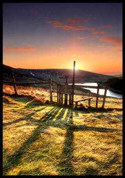 Beyond the wooden gate.