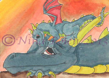 Wake Up Dragon ACEO