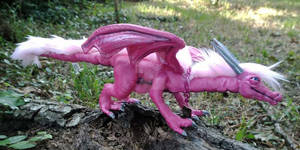 Custom Pink Soft Sculpture Dragon