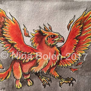 Fire Griffin ACEO