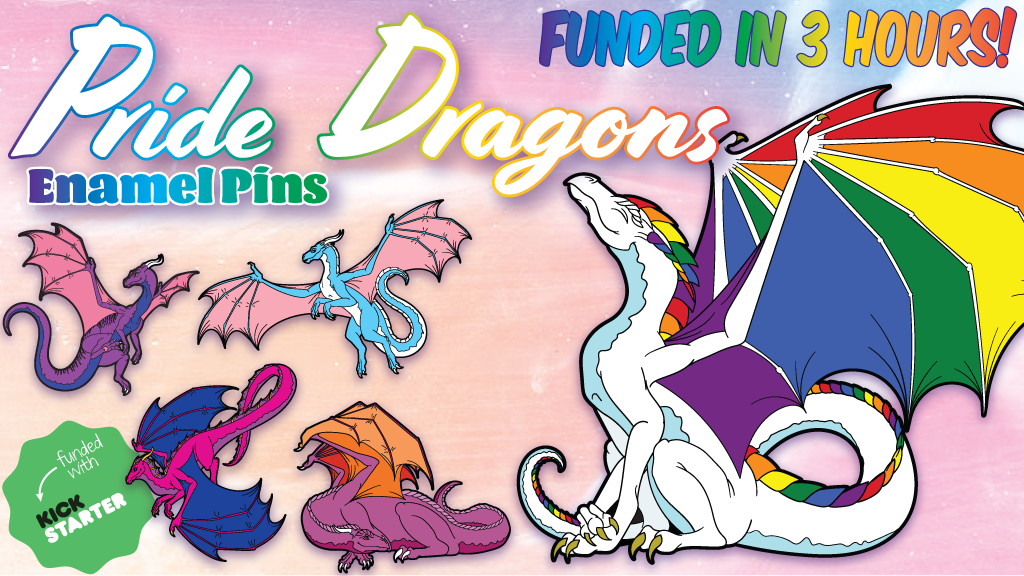 Pride Dragons Enamel Pins Banner