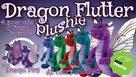 Dragon Flutter Plushie now in 5 colors!