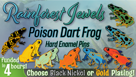Rainforest Jewels Poison Dart Frogs Enamel Pins