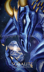 Sodalite Dragon Oracle Card