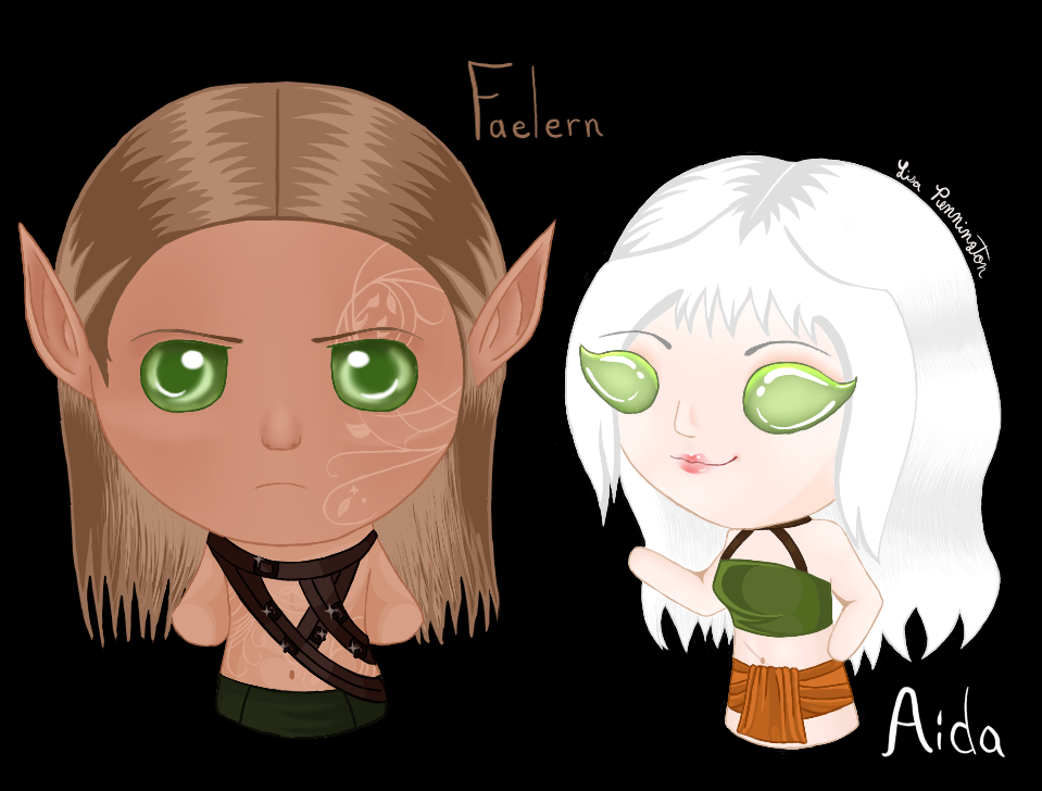 Chibi Faelern and Aida