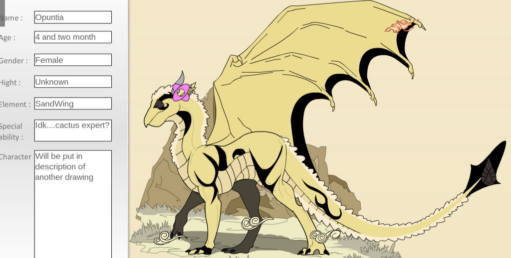 Wings Of Fire OC Opuntia By Letsdrawwonder On DeviantArt Wings Of Fire OC Opuntia By Letsdrawwonder On DeviantArt