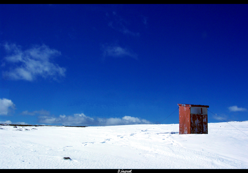 Blue sky and longdrop