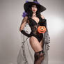 witch halloween pin-up