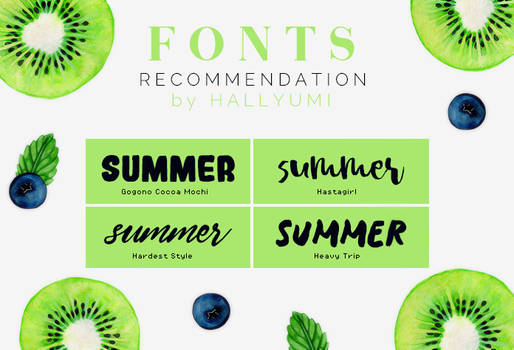 FONTS RECOMMENDATION: Summer