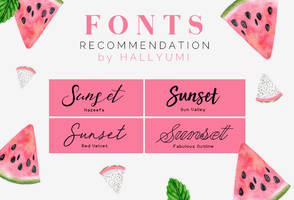 FONTS RECOMMENDATION: Sunset