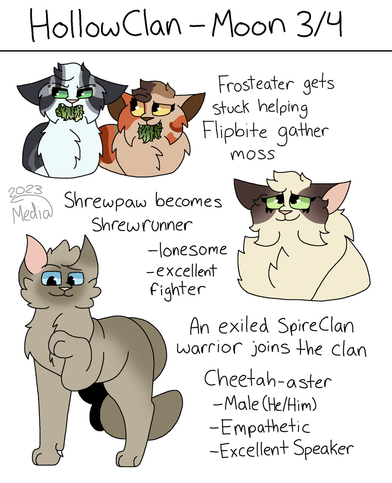 Flo Clan Clan Gen | HollowClan - Moon 3/4 by Addromedia on DeviantArt