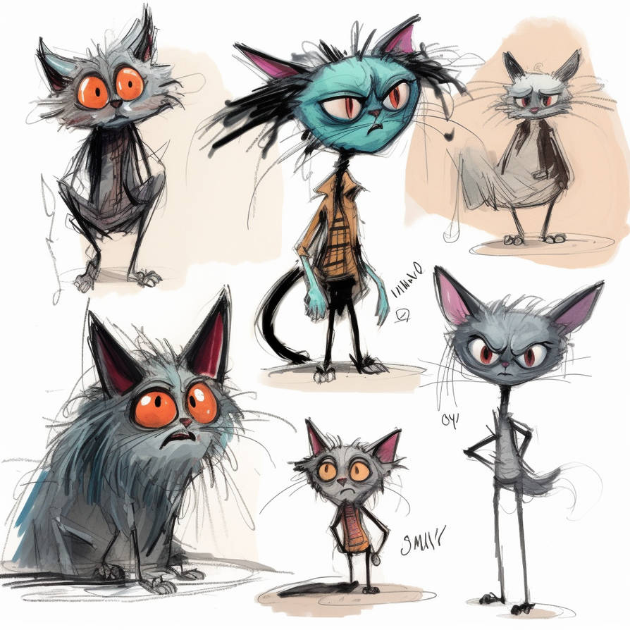 Character_design_cats by klepamclaud on DeviantArt