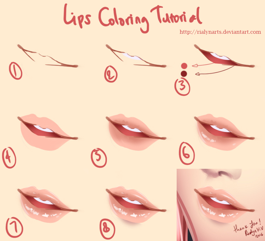 Lips Coloring Tutorial by rialynkv on DeviantArt