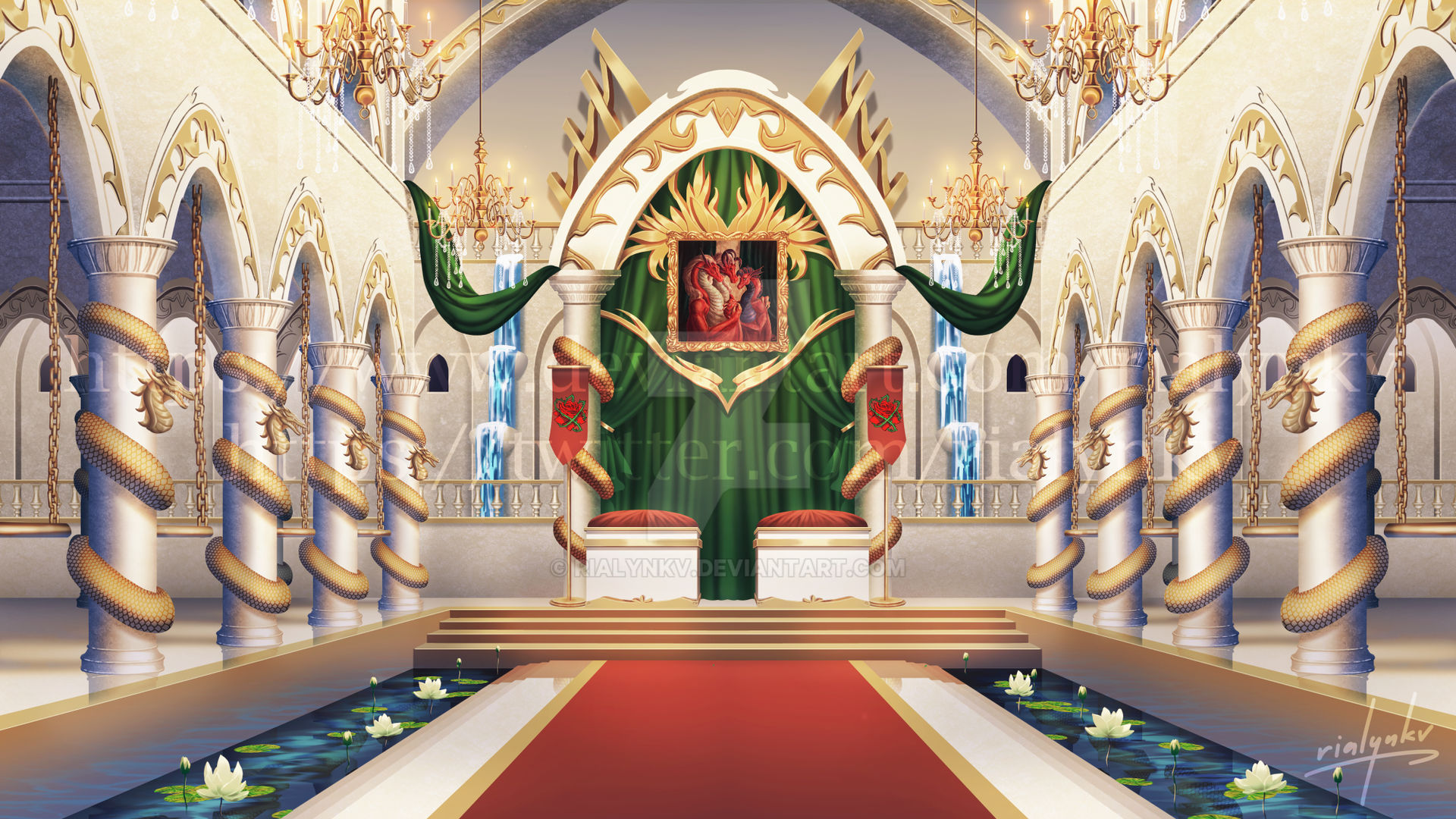 Dragon Throne Room by rialynkv on DeviantArt