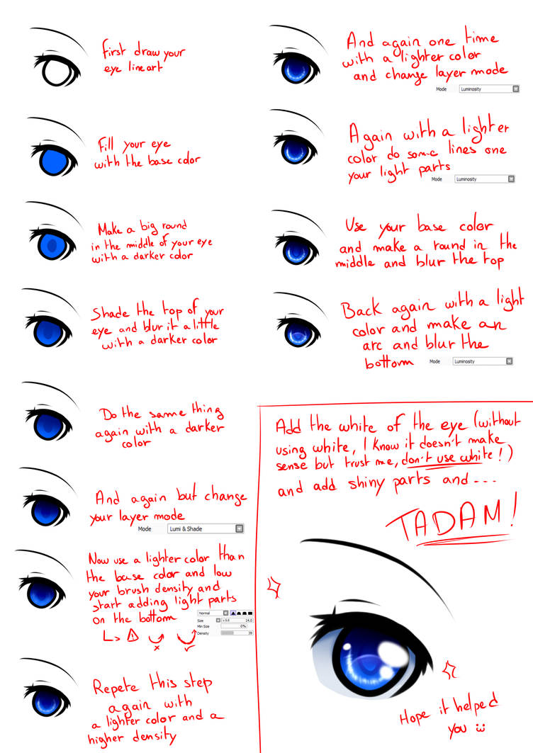 [TUTORIAL] - How I color my eyes by Regulys on DeviantArt