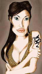 caricatura angelina jolie