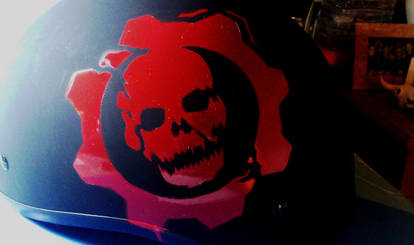 Gears of War Crimson Omen on Helmet