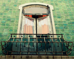 behind the orange curtain