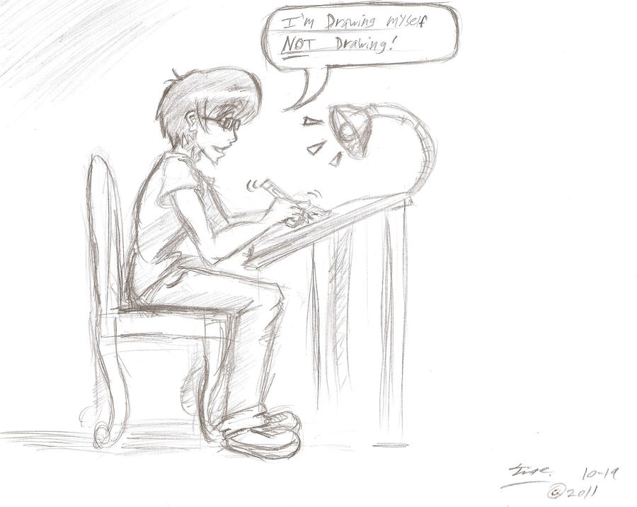 Drawing Myself NOT drawing by Django90 on DeviantArt