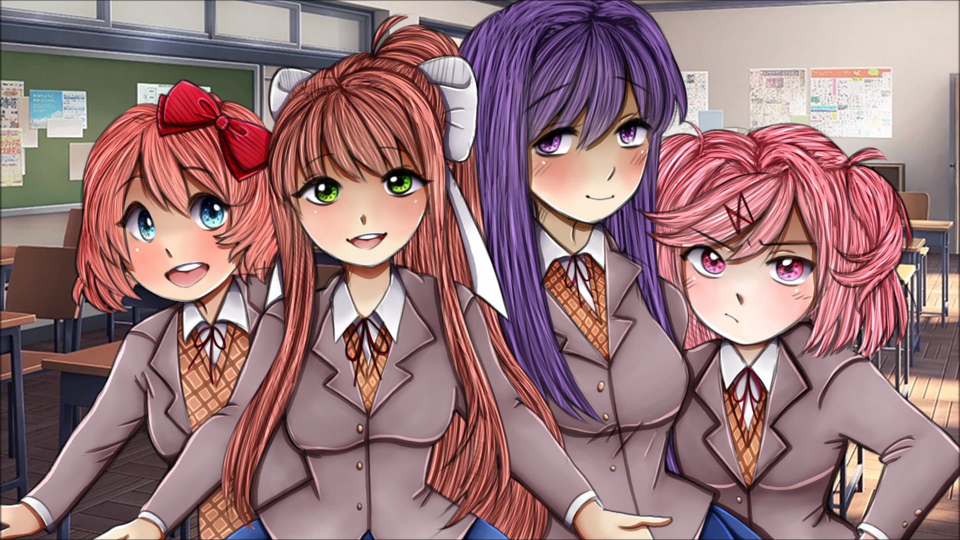 Doki-Doki Literature Club! : All Characters by cimokudo on DeviantArt