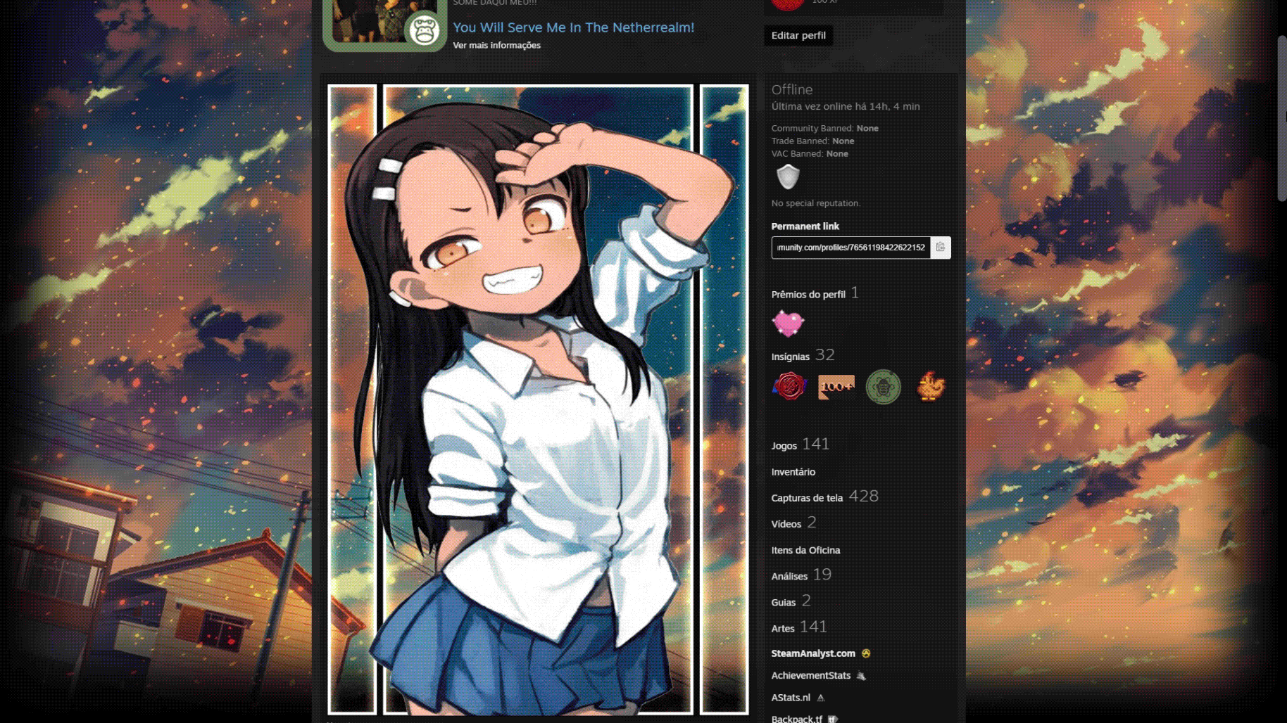 Oficina Steam::Anime Girl (Dark Theme)