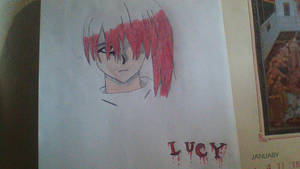 Unfinished Drawing of Lucy (Elfen Lied)