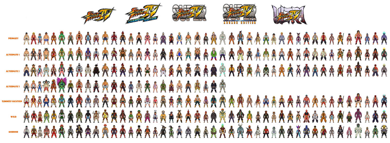 Street Fighter IV All Costume Packs by dzgarcia on DeviantArt