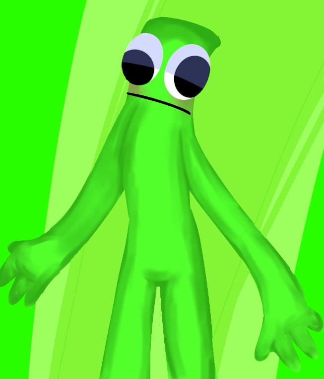 Rainbow friends green by simsim0250 on DeviantArt