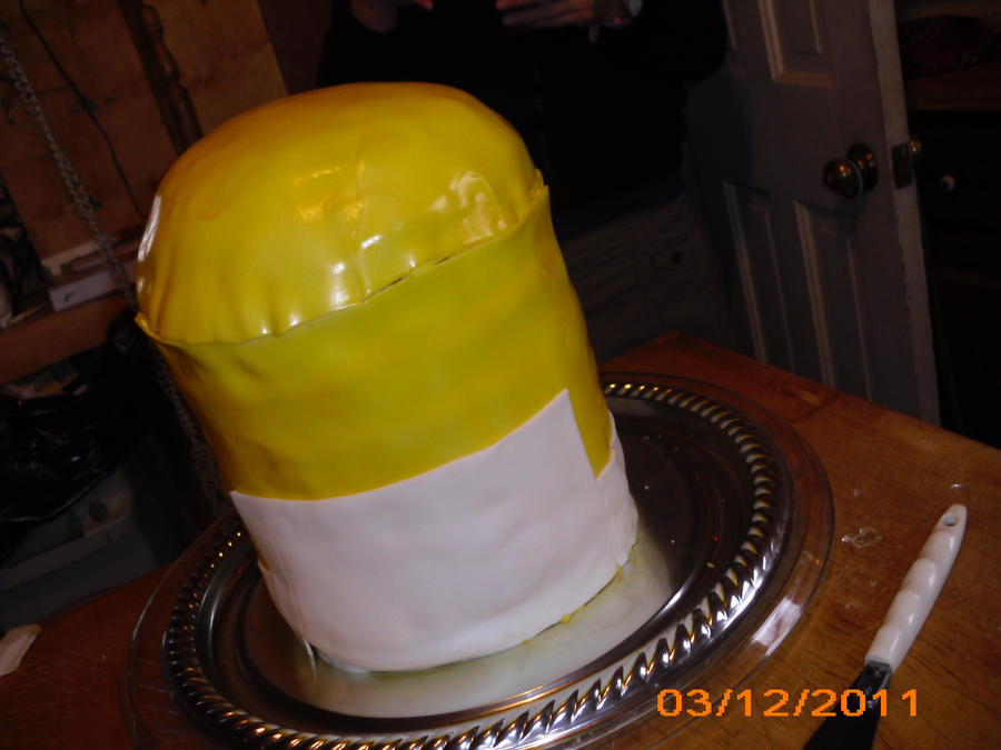 minion cake progress 2