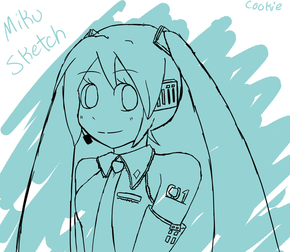 Hatsune Miku Doodle By TheCookieJar13 On DeviantArt hatsune-miku-doodle-by-thecookiejar13-on-deviantart