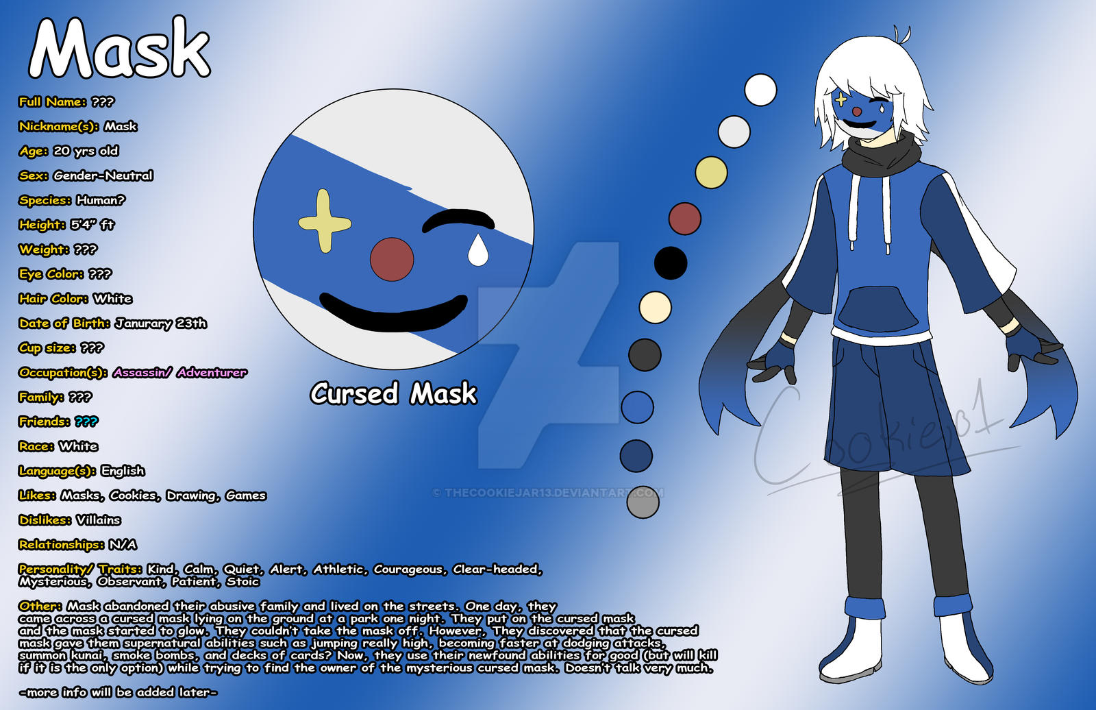 Simple Mask Reference OC: Mask Reference Sheet by TheCookieJar13 on DeviantArt