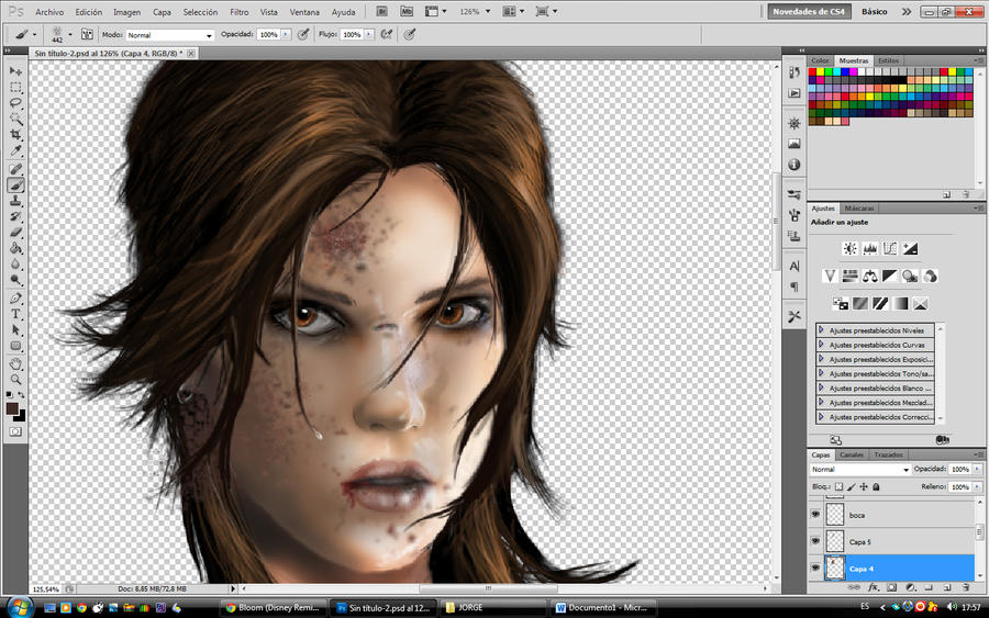 Lara croft Tomb raider 2012 proceso manchas