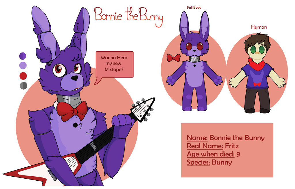 Bonnie the bunny : .( small ref sheet ) by Kidademon on DeviantArt