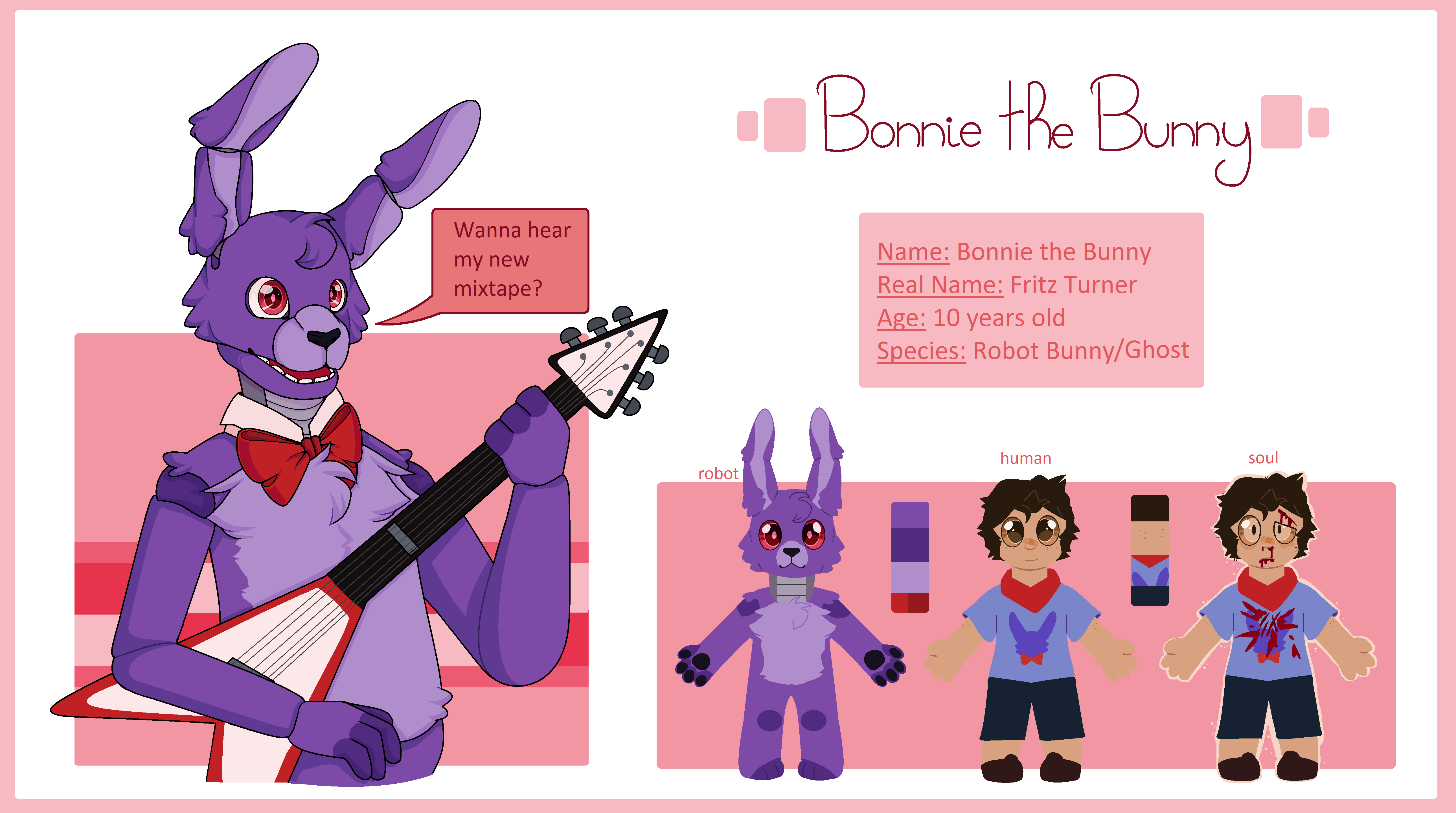 (2020) . : Bonnie the Bunny (small Ref sheet): . by Kidademon on DeviantArt