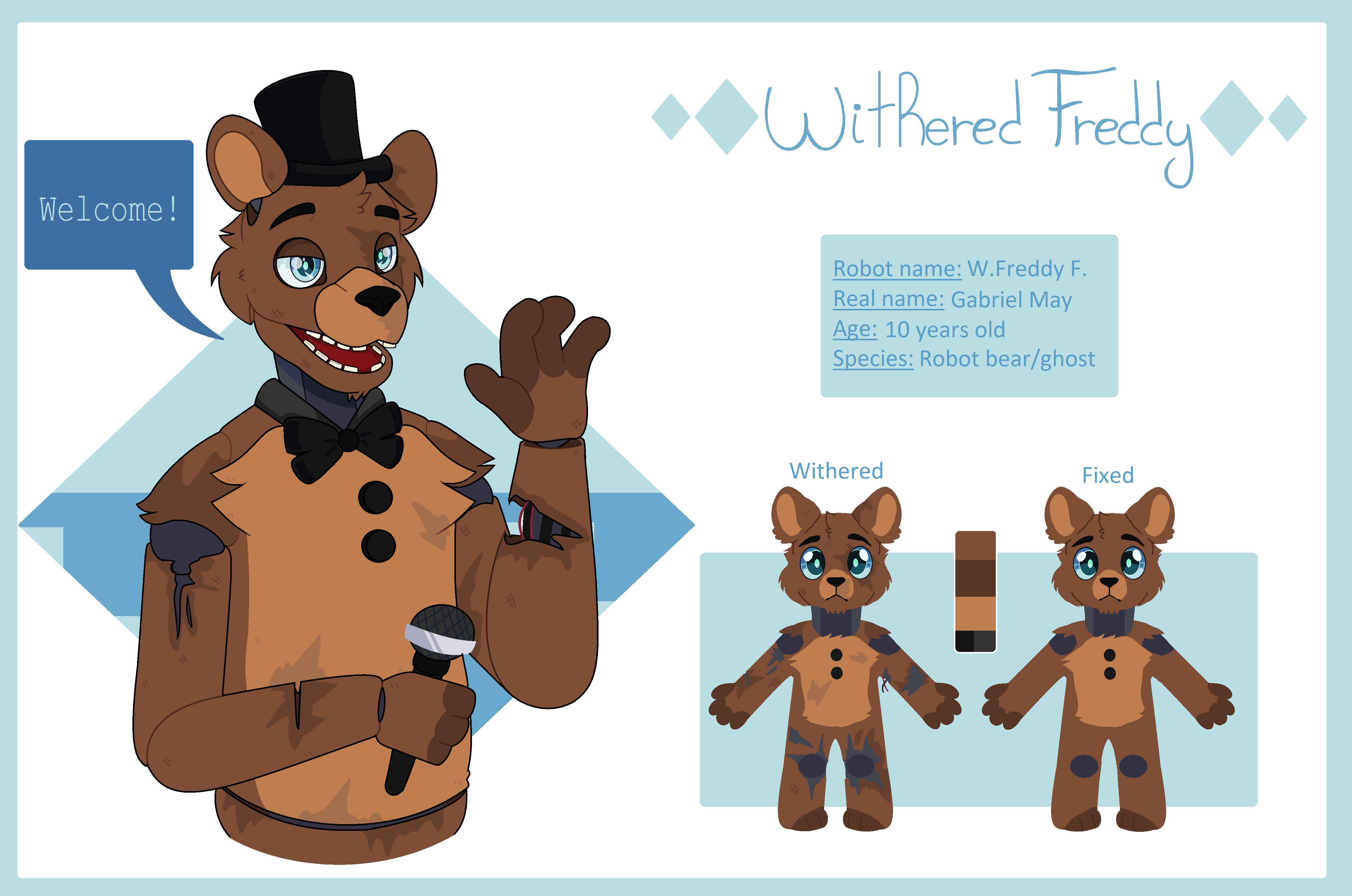 Fnaf Oc of Characters: Withered-Olivero by Gustavo5030 on DeviantArt