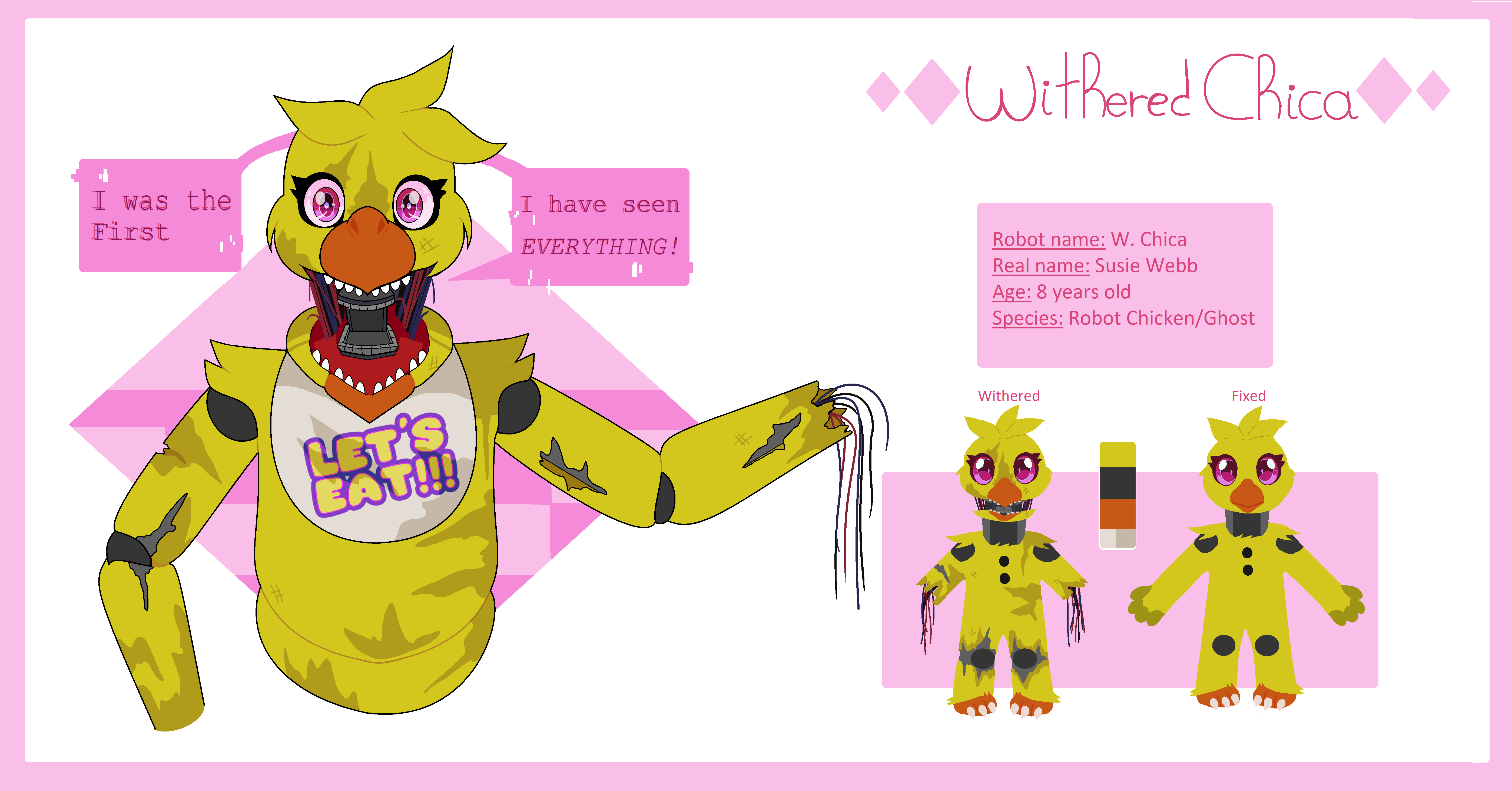 Withered Chica She looks more like an eagle