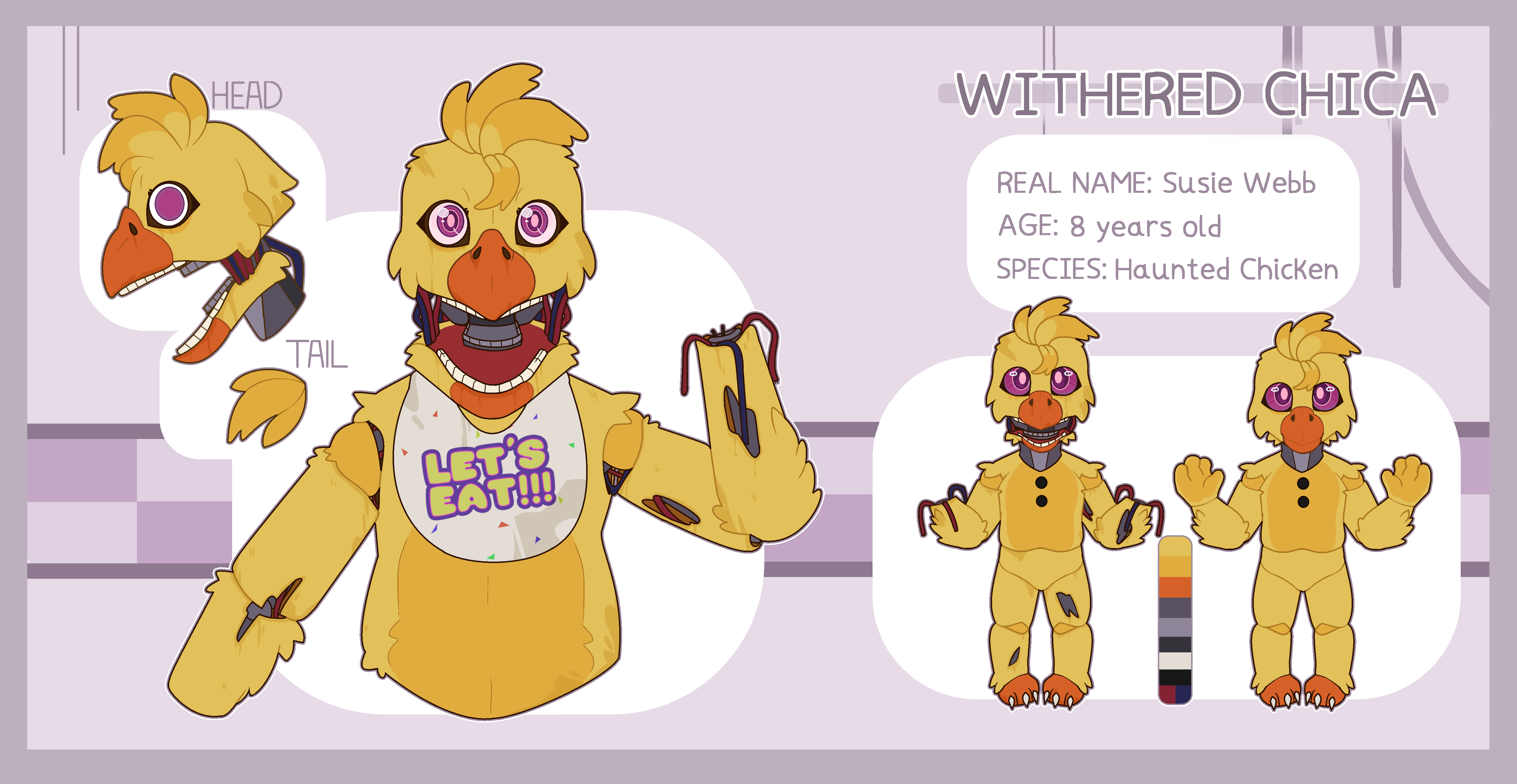 Withered chica fanart by me : r/fivenightsatfreddys