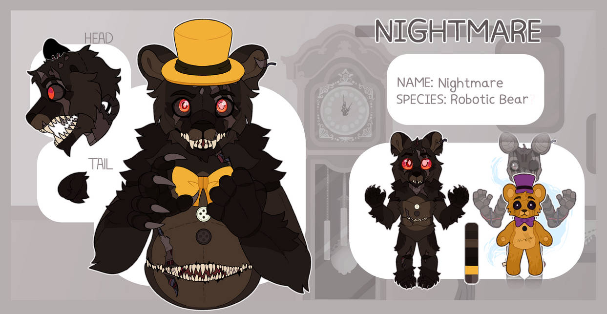 FNAF - Nightmare Plush by OneofakindStudioArt on DeviantArt