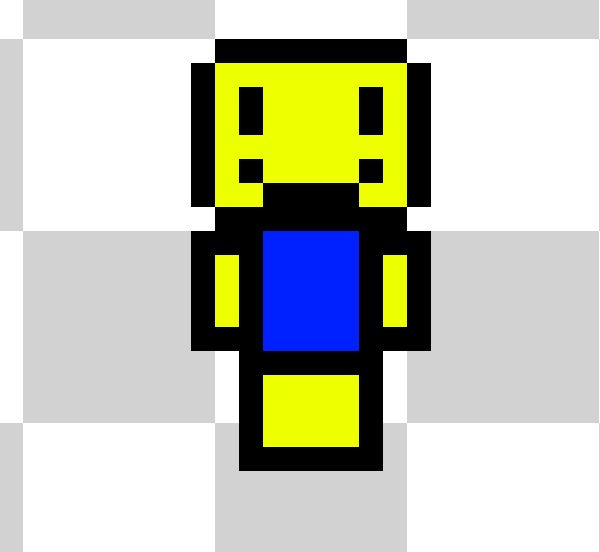 Noob doodles roblox pixel art