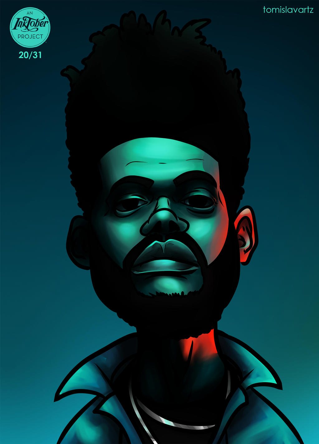 The Weeknd Caricature Day 20/31 - #Inktober by TomislavArtz on DeviantArt