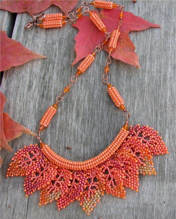 Falling leaves necklace