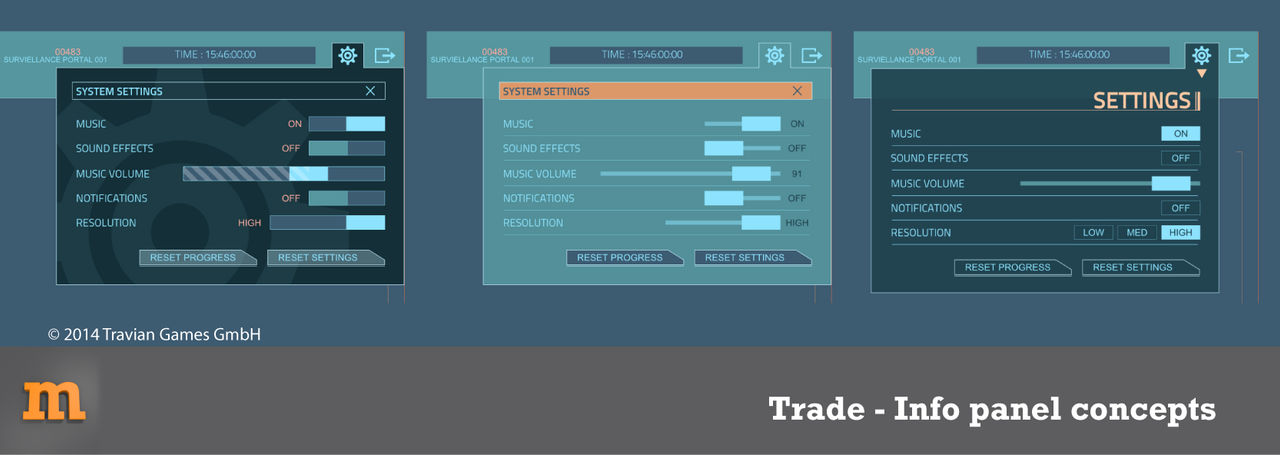 Trade: video game UI concept - Options panels by Maffyland on DeviantArt