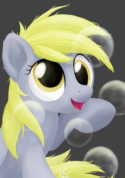 Bubbles with Derpy