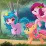 Filly Izzy, Sunny, and Pipp