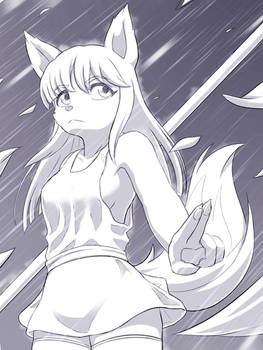 2024-03-09 Foxgirl with Spear