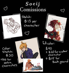 Commissions are open! SFW  and other wise!